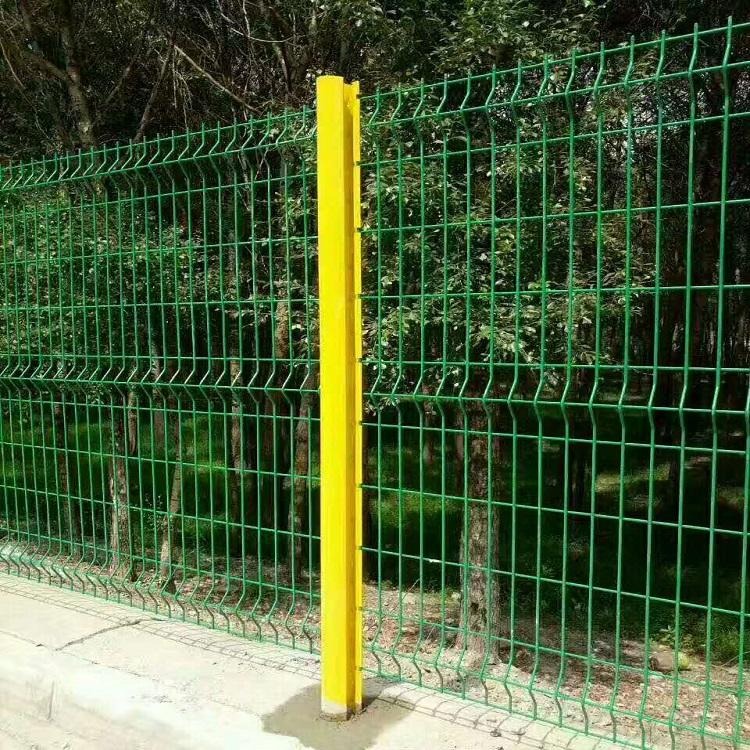 小区围栏网 桃型柱小区围栏网 浸塑三折弯小区护栏网 德兰高品质定制