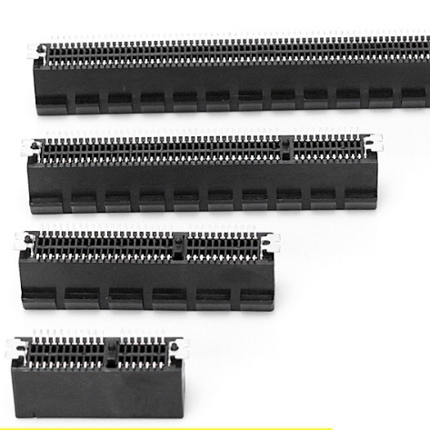 PCIE连接器 针双排贴片SMD X4 64P 卡边插槽 UMaxconn 3113系列 带接地片图片