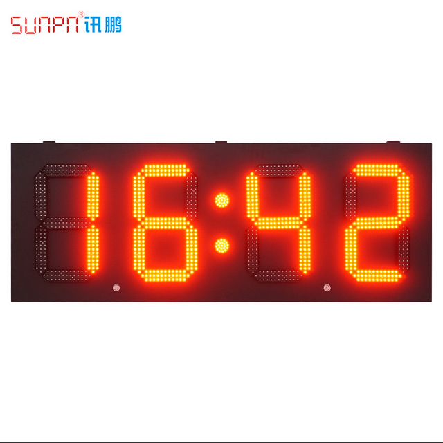 LED户外电子钟 大型数字电子钟 GPS电子时钟 SUNPN定制国外大型数字时间显示屏厂家直销