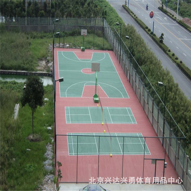 羽毛球篮球场地标准尺寸 标准篮球场地翻新设计施工户外围挡示例图3