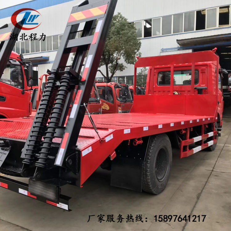 新疆解放虎V平板车 挖掘机拖车机械平板运输车价格 程力厂家现车供应 支持分期
