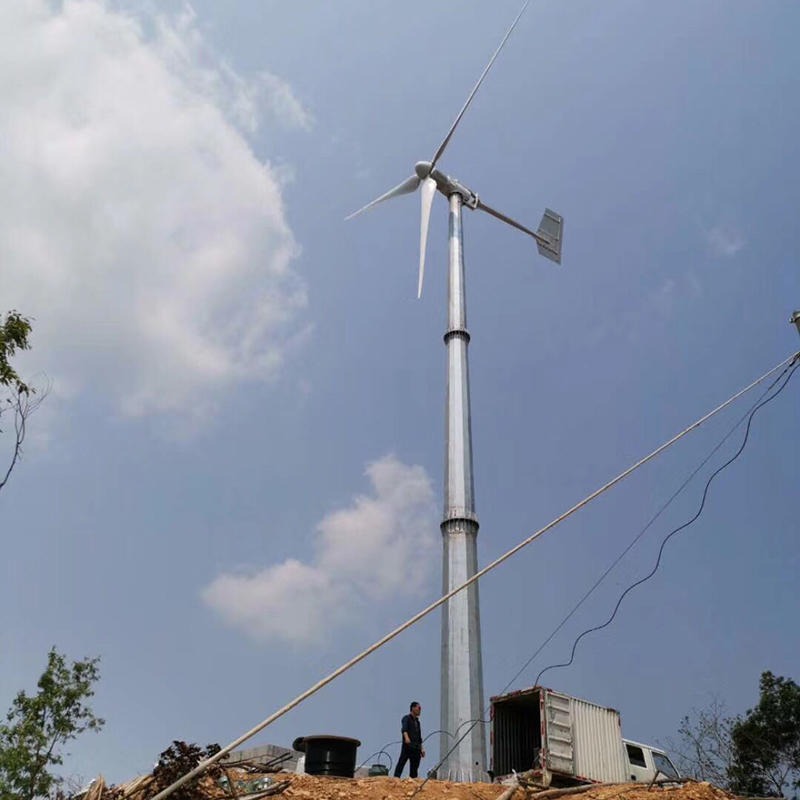 山东晟成5kw风力发电机家用 水平轴风力发电机的优点多运行平稳