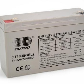 奥特多蓄电池OT10-6胶体储能型 医疗专用电池 ups电源 OUTDO 6V10AH 总代理报价
