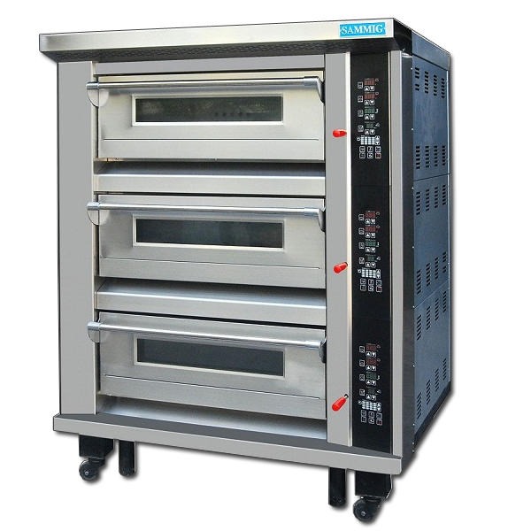 新麦 三层12盘电烤箱食品烘焙设备烤炉横放电烤炉SM-643F厂家批发销售
