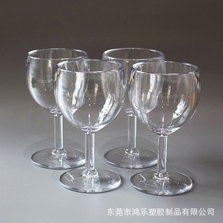 7oz高脚塑料酒杯环保食品级亚克力高脚酒杯240ml塑料葡萄酒杯示例图2