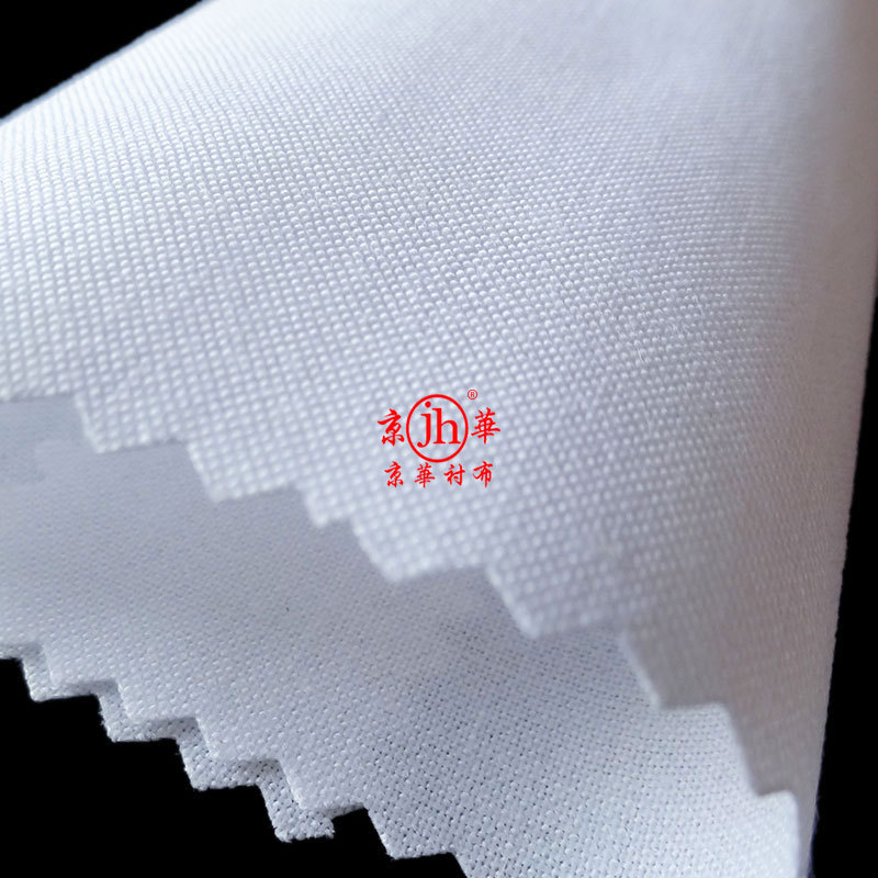 服装辅料生产各类精品衬布黑白两色胶点均匀无有纺软硬粘合衬布示例图3