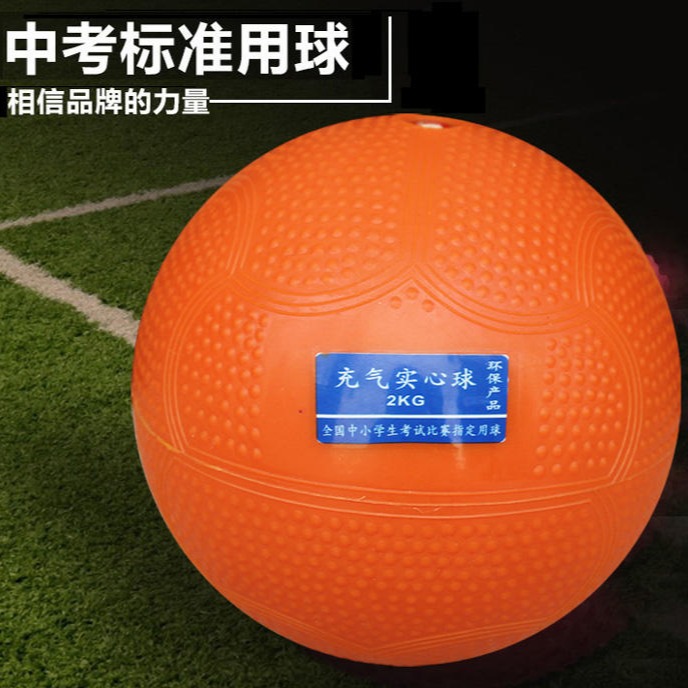 龙泰体育 大量批发 充气实心球 中考专用标准体育训练球2kg图片