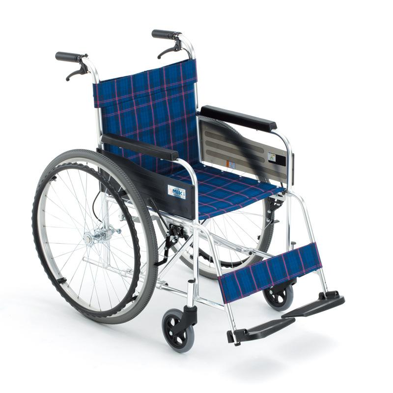 批发日本MIKI三贵MPT-47L轮椅 航钛铝合金大轮轮椅 高端轮椅轻便折叠免充气图片