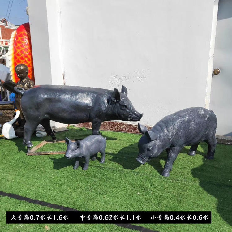 佰盛 仿真猪雕塑 玻璃钢猪雕塑 十二生肖猪雕塑模型
