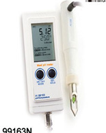 意大利哈纳HI99163N 便携式pH/℃测定仪 肉类食品温度计 质保2年