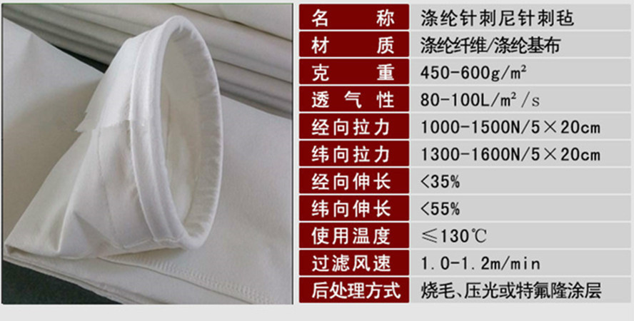 供应 除尘布袋 防静电涤纶针刺毡布袋 除尘滤袋工业用示例图6