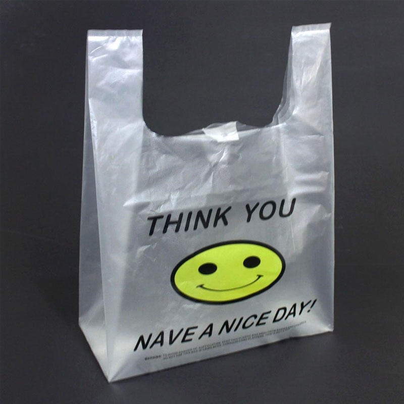 信阳康利达塑料包装袋食品打包袋超市购物袋马夹袋笑脸袋外卖打包袋图片
