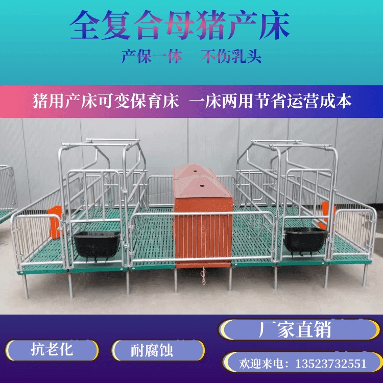 母猪产床    厂家直销    母猪产床    宽2.2米长3.6米     养猪设备产床广东德旺农牧机械图片