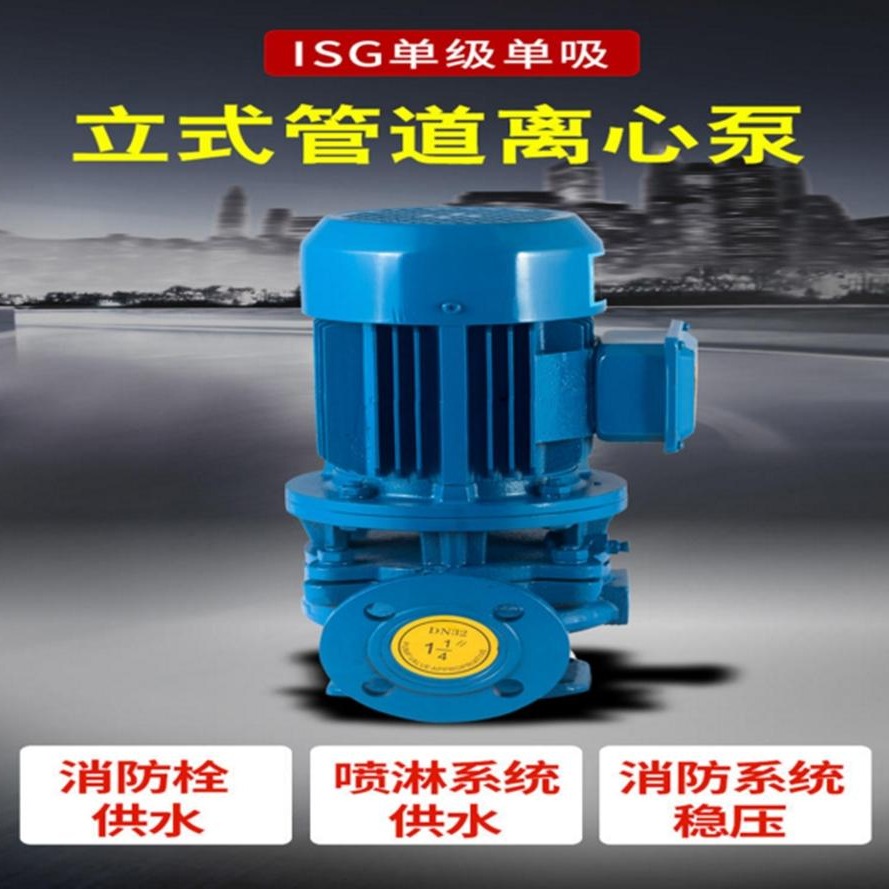 康泰泵业ISG80-315B立式管道泵 工地用水单级单吸管道泵 管道离心泵