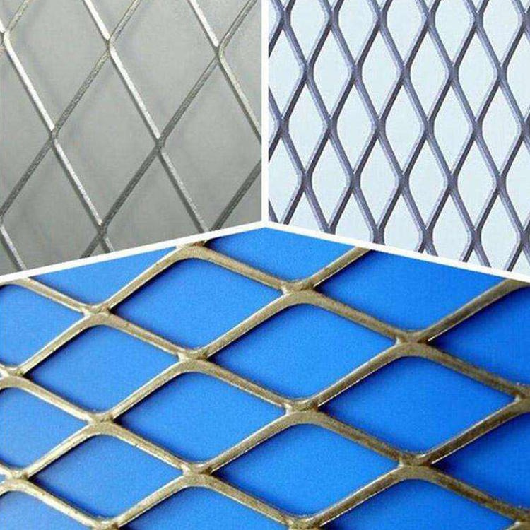 欧腾 喷红漆菱形扩张钢板网 建筑钢笆片钢板拉伸网 金属网板厂家 各种规格图片