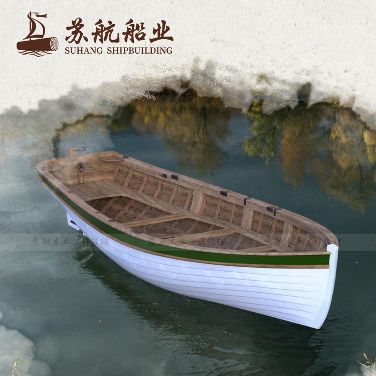 苏航现货供应欧式装饰木船 一头尖装饰船 水上乐园装饰游船