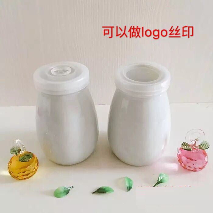 乳白酸奶瓶 老北京酸奶 布丁瓶 瓷瓶酸奶厂家 200ml 白瓷瓶示例图3