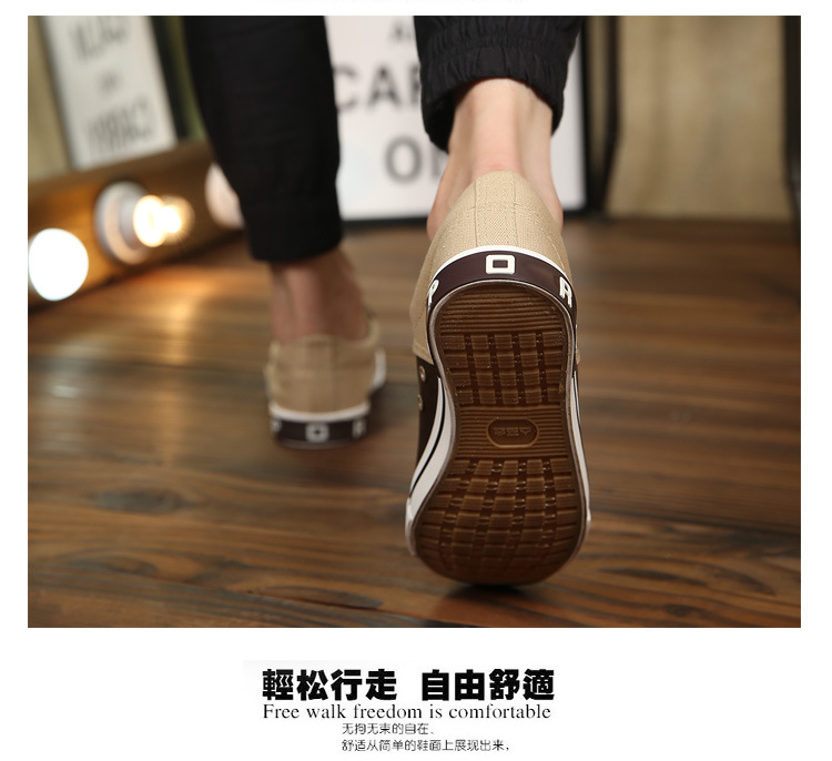 正品新款绑带低帮帆布鞋男鞋日常休闲韩版潮流鞋学生鞋平跟橡胶底示例图46