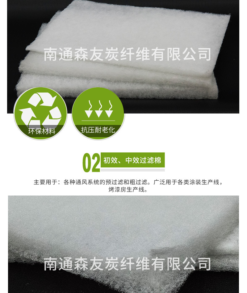 现货供应防尘进风口空气过滤棉 白色初效过滤棉示例图4