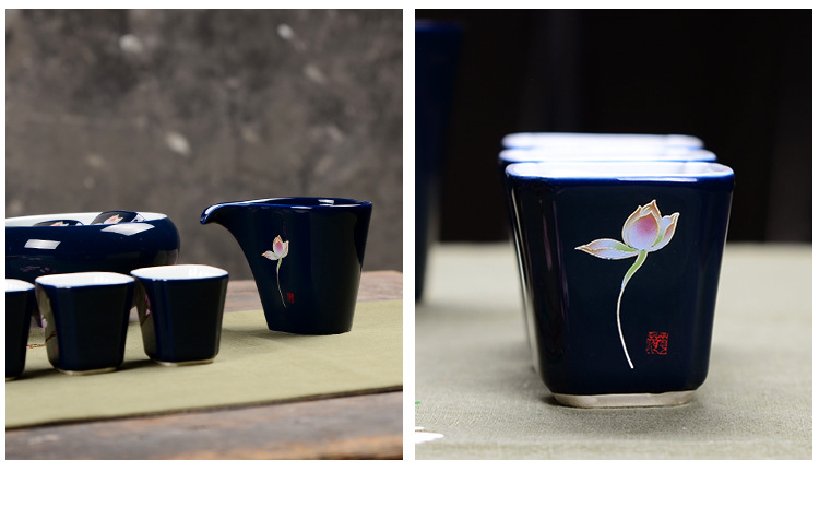 2016新款天瓷蓝色经典陶瓷茶具套装礼盒 原创高白泥茶具礼品定制示例图80