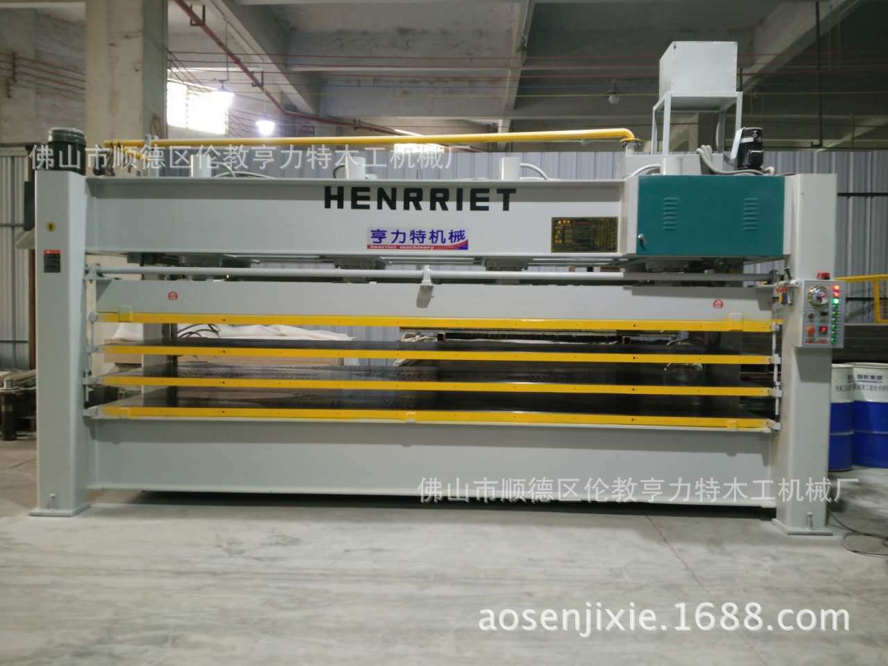 佛山亨力特专业生产聚氨脂发泡板3层4.5米x1.3米液压式非标层压机
