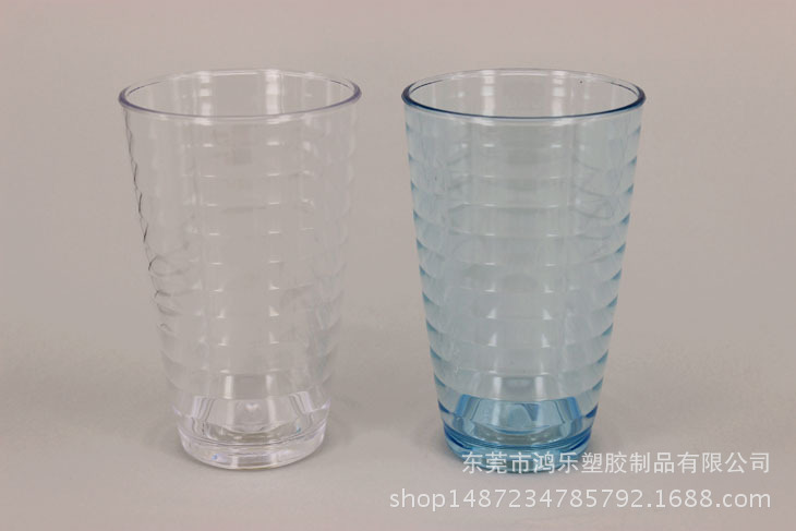 东莞厂家直销12oz塑料透明螺纹冷饮杯果汁饮料杯PS食品级塑胶杯示例图9