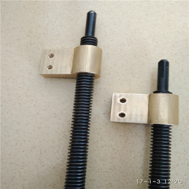 厂家批发订做加工异形非标梯形丝杆 TR102焊接镶套对接梯形螺纹杆铜螺母45钢丝杆