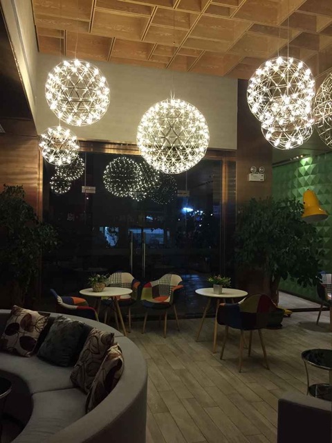 LED球吊灯北美风情乡村工业复古客厅卧室餐厅灯饰创意LED球吊灯具