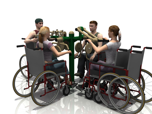 通奥专业生产残疾人运动户外健身器材健身路径抬手扩胸上拉钟摆器图片