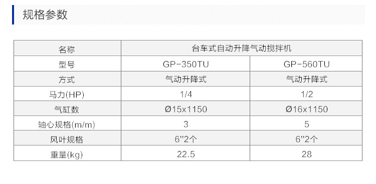 台湾龙呈大型台车式自动升降搅拌机GP-560TU 经济实惠示例图4