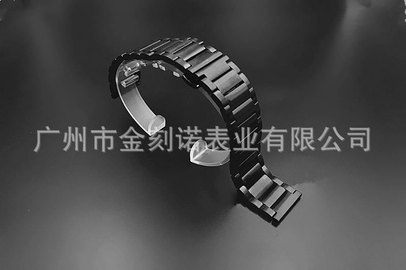 三珠实心不锈钢表带 20mm22mm代用三星华为智能手表带 配开关生耳示例图14