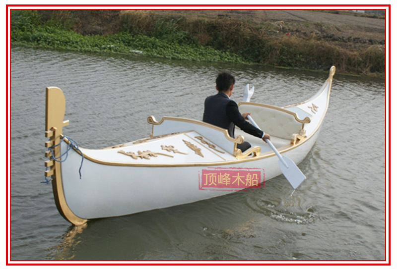 厂家销售贡多拉装饰木船 婚纱拍摄道具船景区公园水上游艺船示例图8