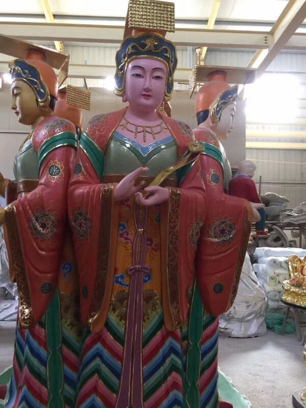 神像 温州慈宏法器供应道观铜雕神像 树脂财神爷神像 四面妈祖神像