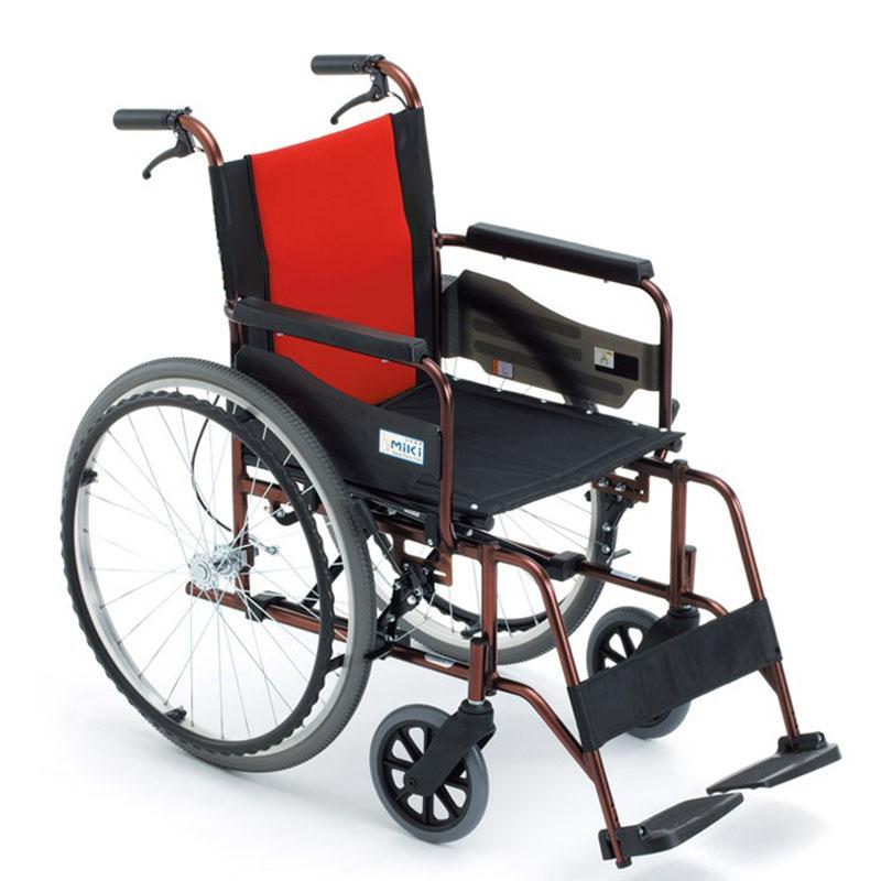 批发MiKi三贵轮椅MCV-49L 轻便折叠 免充气老人残疾人代步车