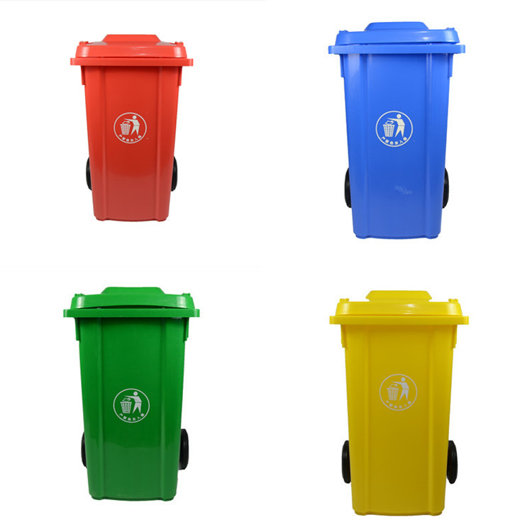 孝感蓝色100L环卫垃圾桶加厚脚踏塑料垃圾桶户外小区垃圾桶批发示例图8