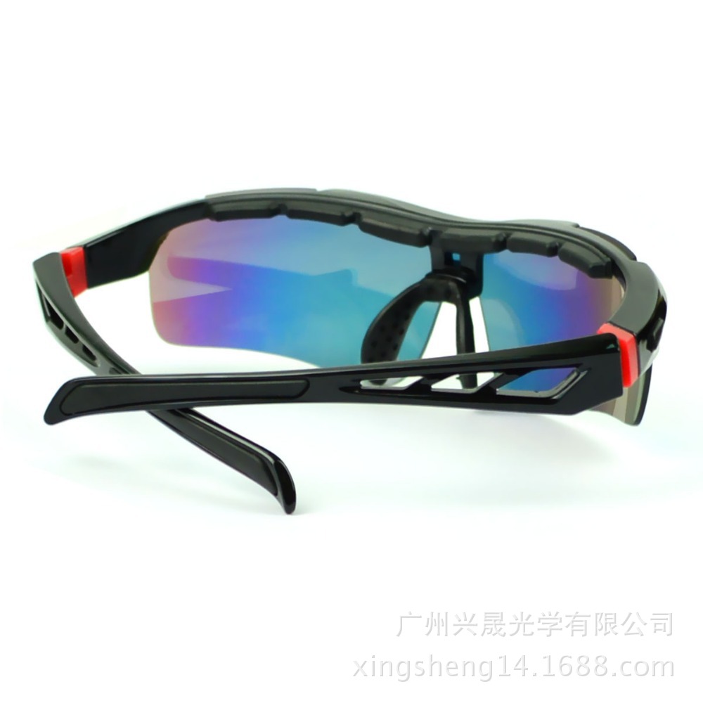 户外运动眼镜 防风沙护目眼镜 偏光太阳眼镜  可换片骑行眼镜套装示例图6