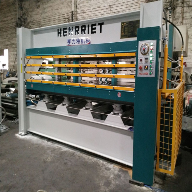 亨力特热压机  生产3层100吨6X8尺木工板贴装饰面木皮热压机 多层热压机
