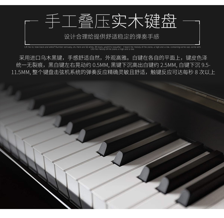 德国海论威88键高端三角钢琴gp-186柚木亚光专业演奏考级三角钢琴示例图11