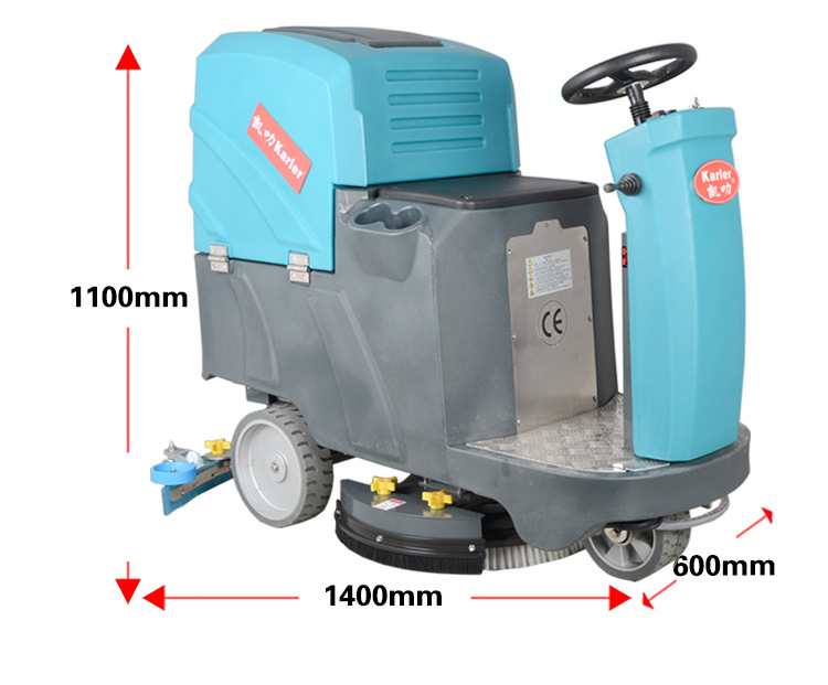 工厂车间全自动洗地机驾驶式清扫电动大型扫地机拖地机电瓶洗地车示例图4