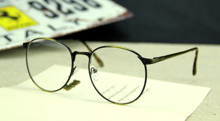1603原宿全金属圆形复古眼镜框 潮男女款超轻平光镜 可配近视镜示例图16