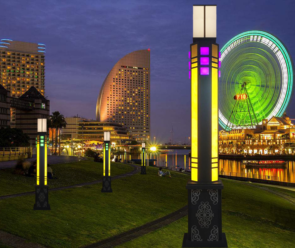 厂家批发cob景观灯 户外LED方形景观灯柱 欧式造型大型园林庭院灯示例图10