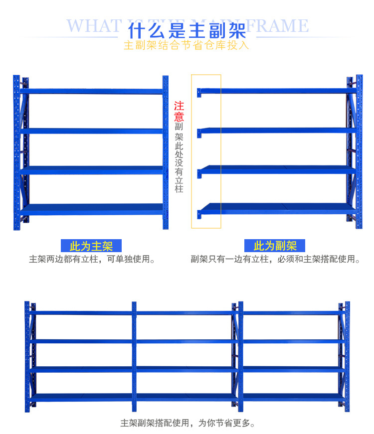 厂家供应轻型中型重型货架仓储货架仓库置物架组装货架超市置物架示例图9