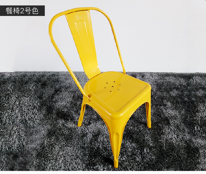 厂家批发主题餐厅餐椅金属酒吧椅铁皮椅北欧风格餐厅椅子支持定制示例图4