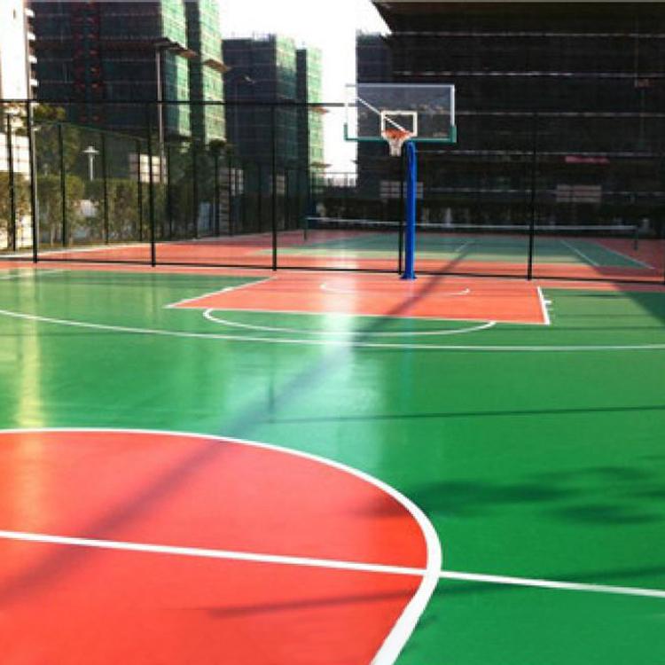 硅pu球场厂家 硅pu篮球场厚度 硅pu球场地坪 鹏卓 每平方报价