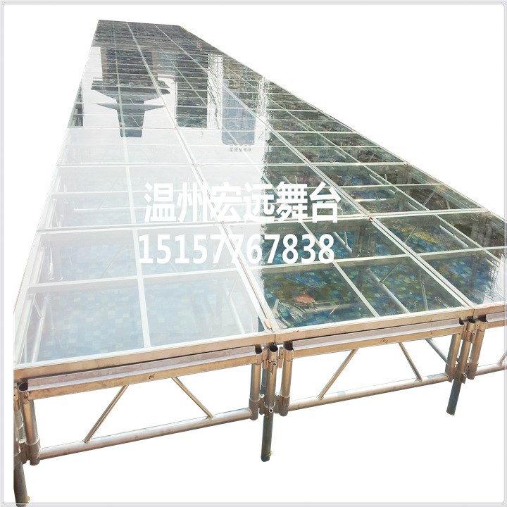 铝合金钢化玻璃舞台 铝合金透明钢化玻璃舞台 庆典玻璃舞台浙江示例图4