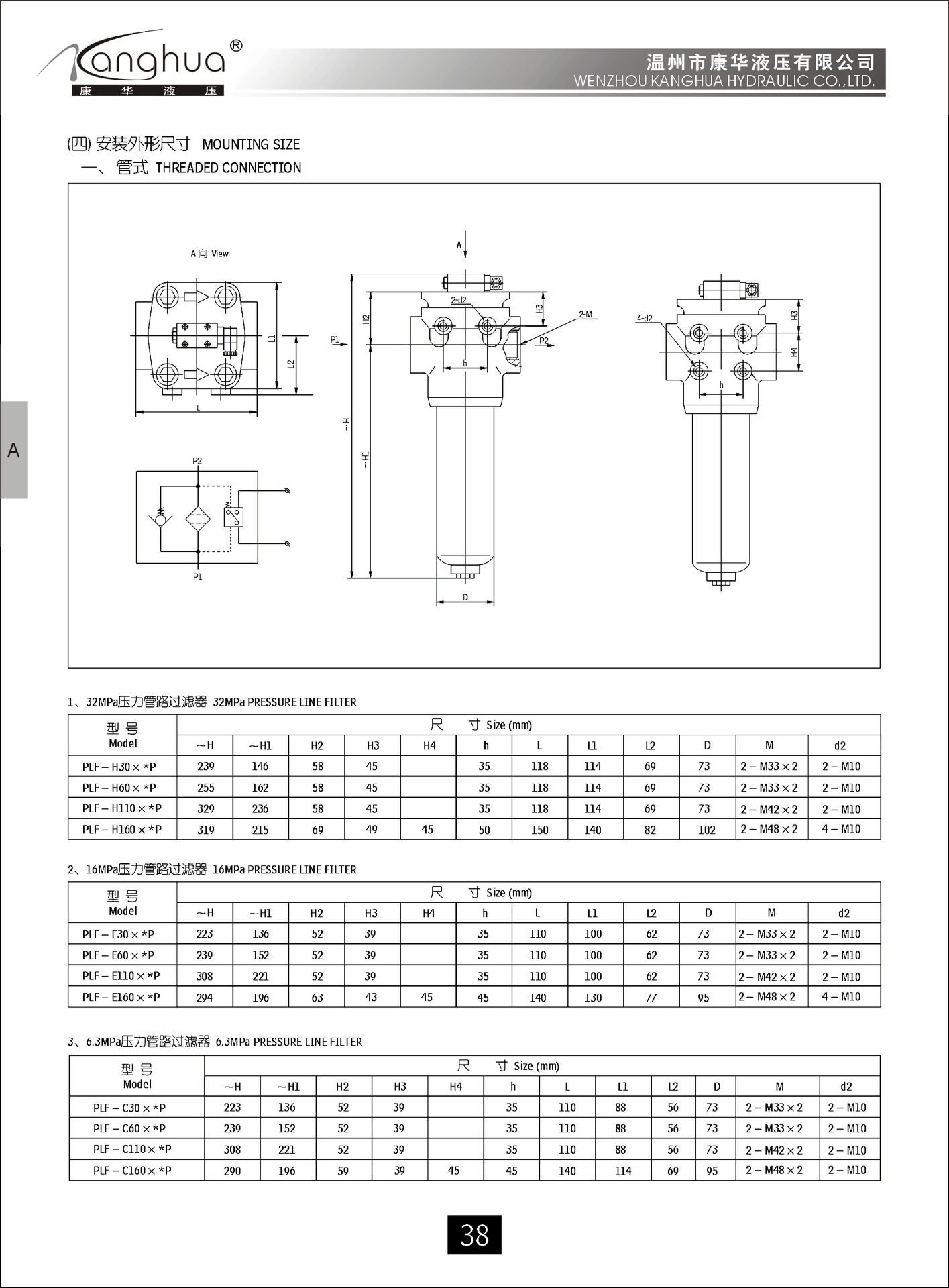 供应高压滤油器PLF-C30×10 20 30P，压力管路过滤器示例图2