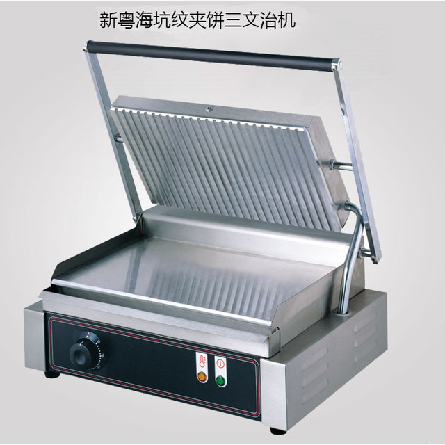 新粤海GHD-815坑纹夹饼 三文治机厂家供应台式 商用料理三文治机