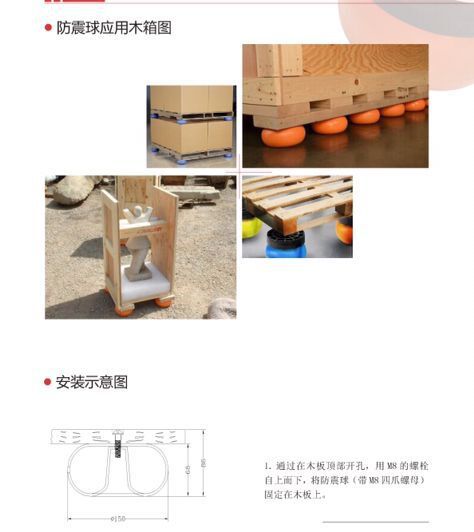 深圳源头工厂大量现货MS-60035棕色木箱防震球减震器专利产品包邮示例图5
