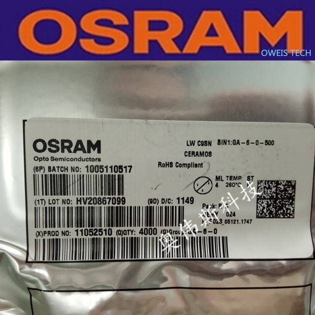 LW C9SN 原装欧司朗OSRAM 0805 白色白光　手机闪光灯LED灯珠