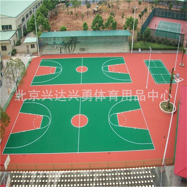 北京厂家供应羽毛球 运动场地 篮球硅pu场地 厂家直销 包工包料 价格合理
